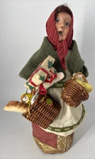 Byers Choice Caroler Woman Baboushka Russian Christmas Basket Pears Nesting Doll
