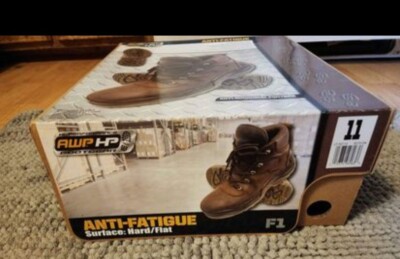 AWP HP Mens Boots Lowes Brown Leather Work Construction Anti Fatigue Size  10