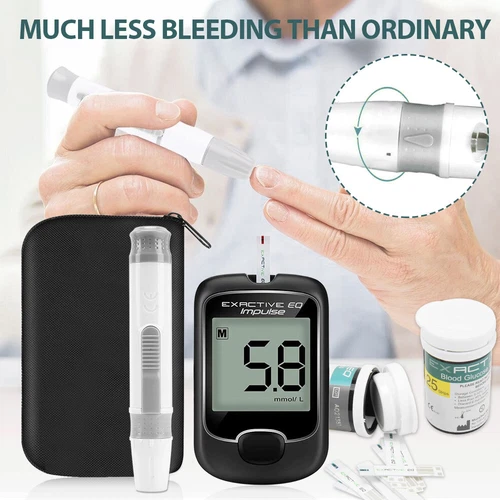 Blood Glucose Monitor Diabetes Testing Kit Blood Sugar Tester With 50 Test Strip - Picture 13 of 15