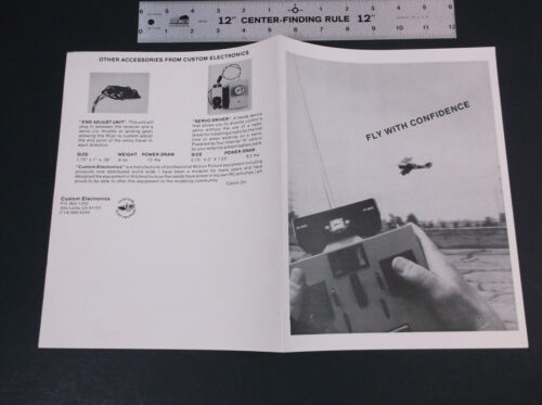 VINTAGE CUSTOM ELECTRONICS RADIO CONTROL SYSTEM LITERATURE PLANE *VG-COND* - Picture 4 of 4