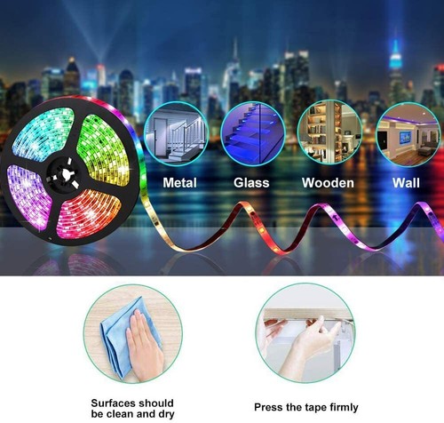 RGB LED Strip Lights IP65 Waterproof 5050 1-30M 12V 44Key IR Remote Controller - Picture 5 of 12