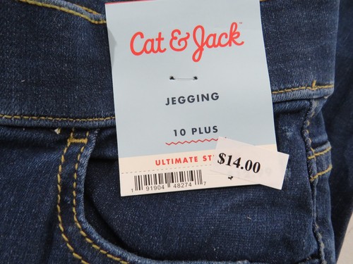 CAT & JACK Girl’s Mid-Rise Pull-On Denim Stretch Jeggings Size 10 Plus - 第 6/16 張圖片