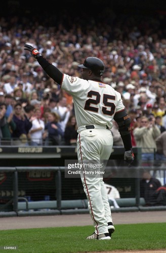 Camiseta deportiva local de béisbol Barry Bonds de los Gigantes de San Francisco auténtica 2001 MLB - Imagen 8 de 8