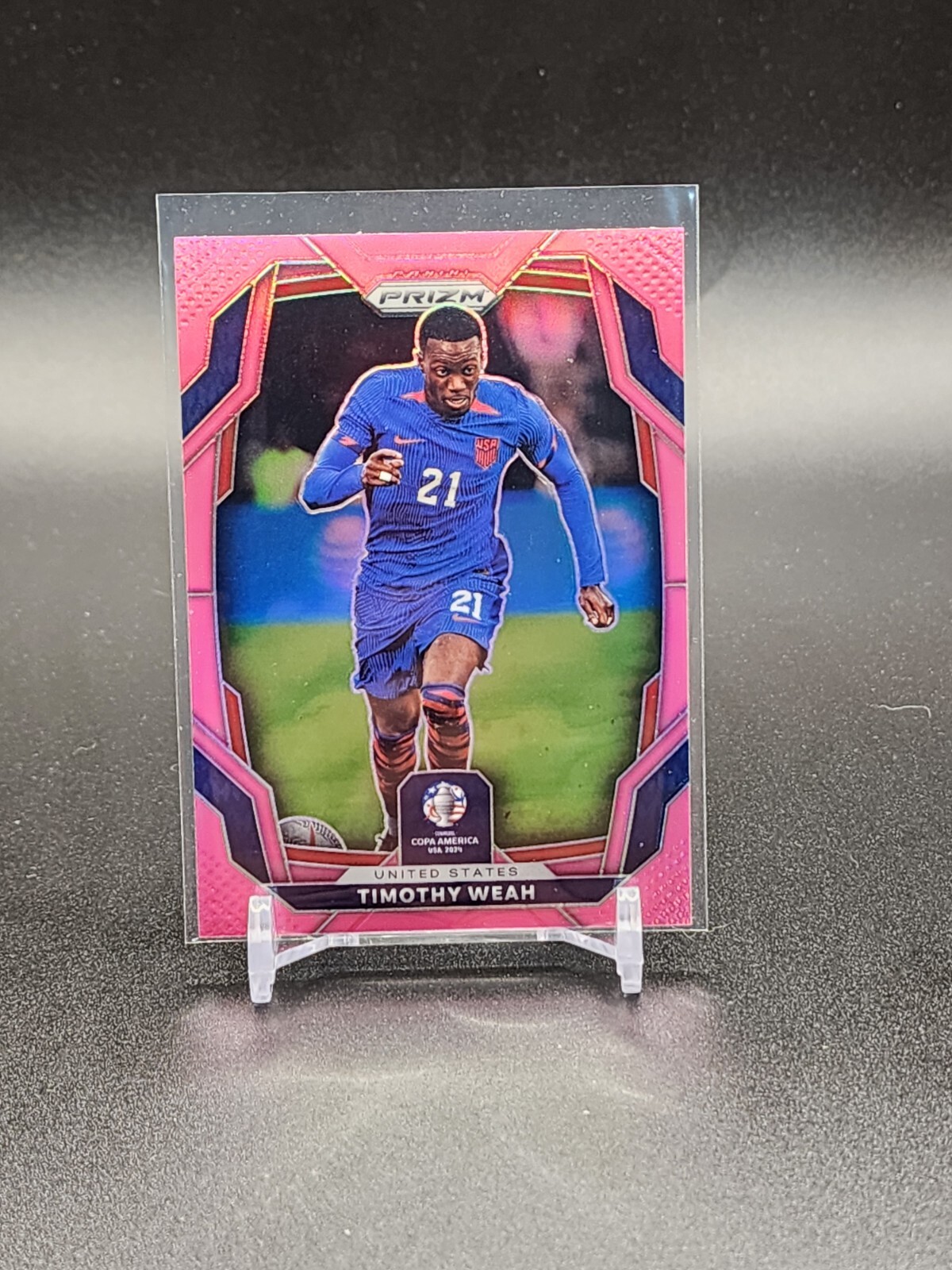 Timothy Weah 2024 Prizm Copa America #157 Pink Prizm