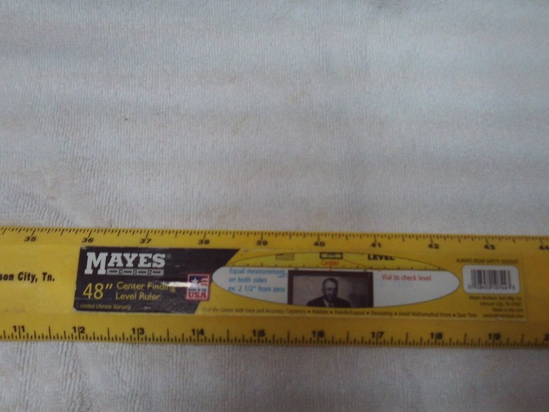 Mayes Ruler Level 48 Inches--Very Good Condition--4 Foot Long
