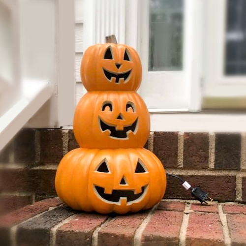 Lanterne di zucca Jack O illuminano zucche grandi illuminate decorazione Halloween esterno - Foto 33 di 69