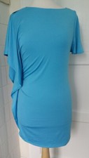 Women Blue PAPOOTZ Club Party Cocktail Evening Bodycon Mini Dress Size M