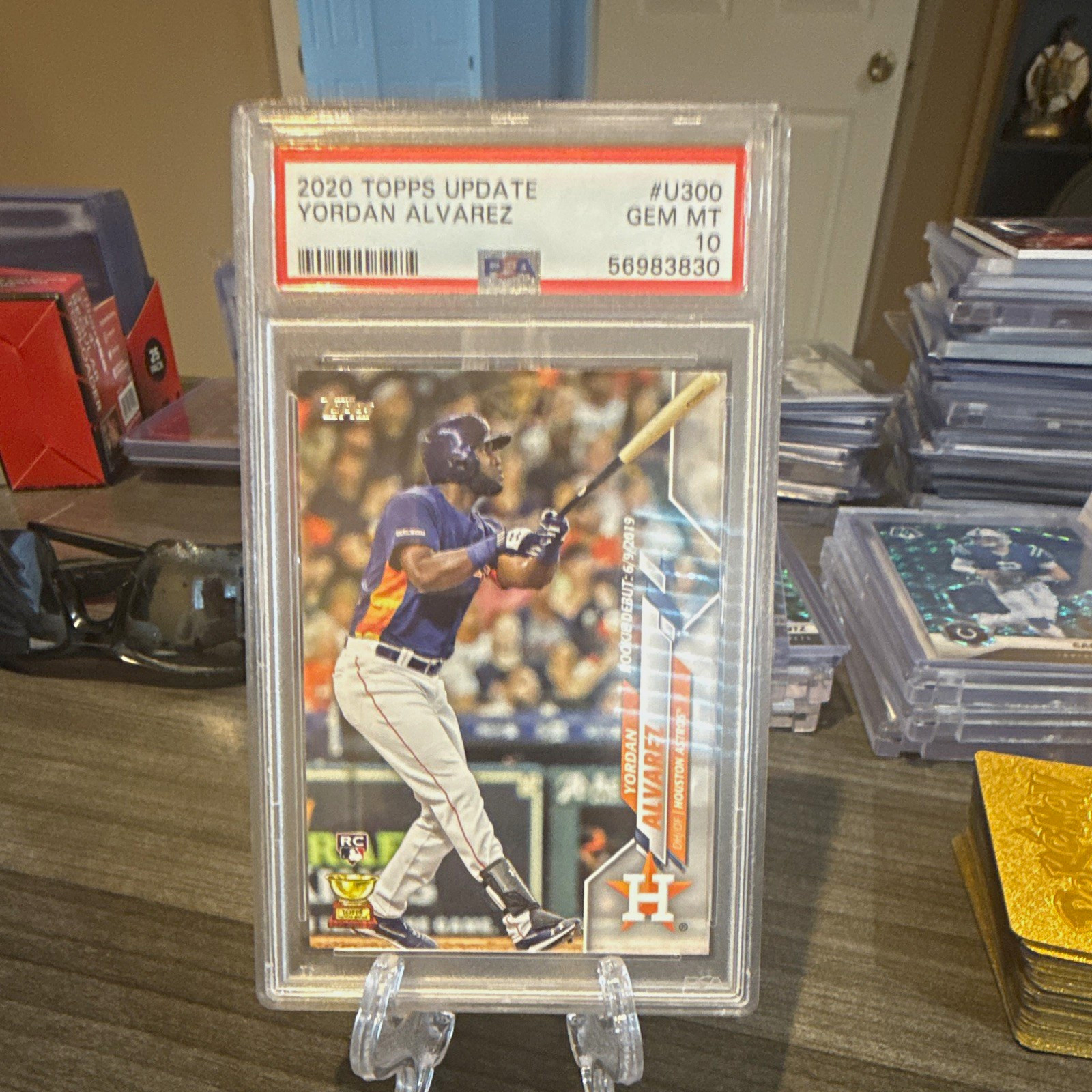 Topps 2020 Update Yordan Alvarez Rookie Debut #U-300 PSA 10 Astros