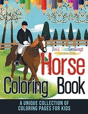 Horse Coloring Book , Bold Illustrations