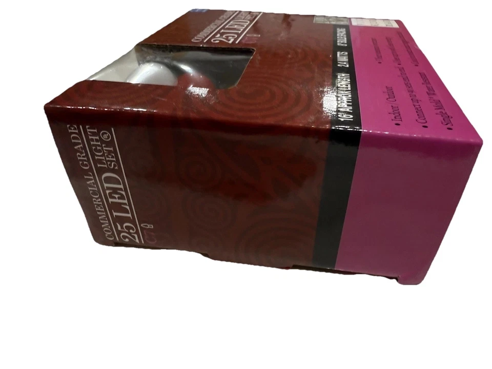 Case of 8 - Vickerman Commercial Grade 25 LED C7 Christmas Lights - 200 Lights - Image 3 of 4