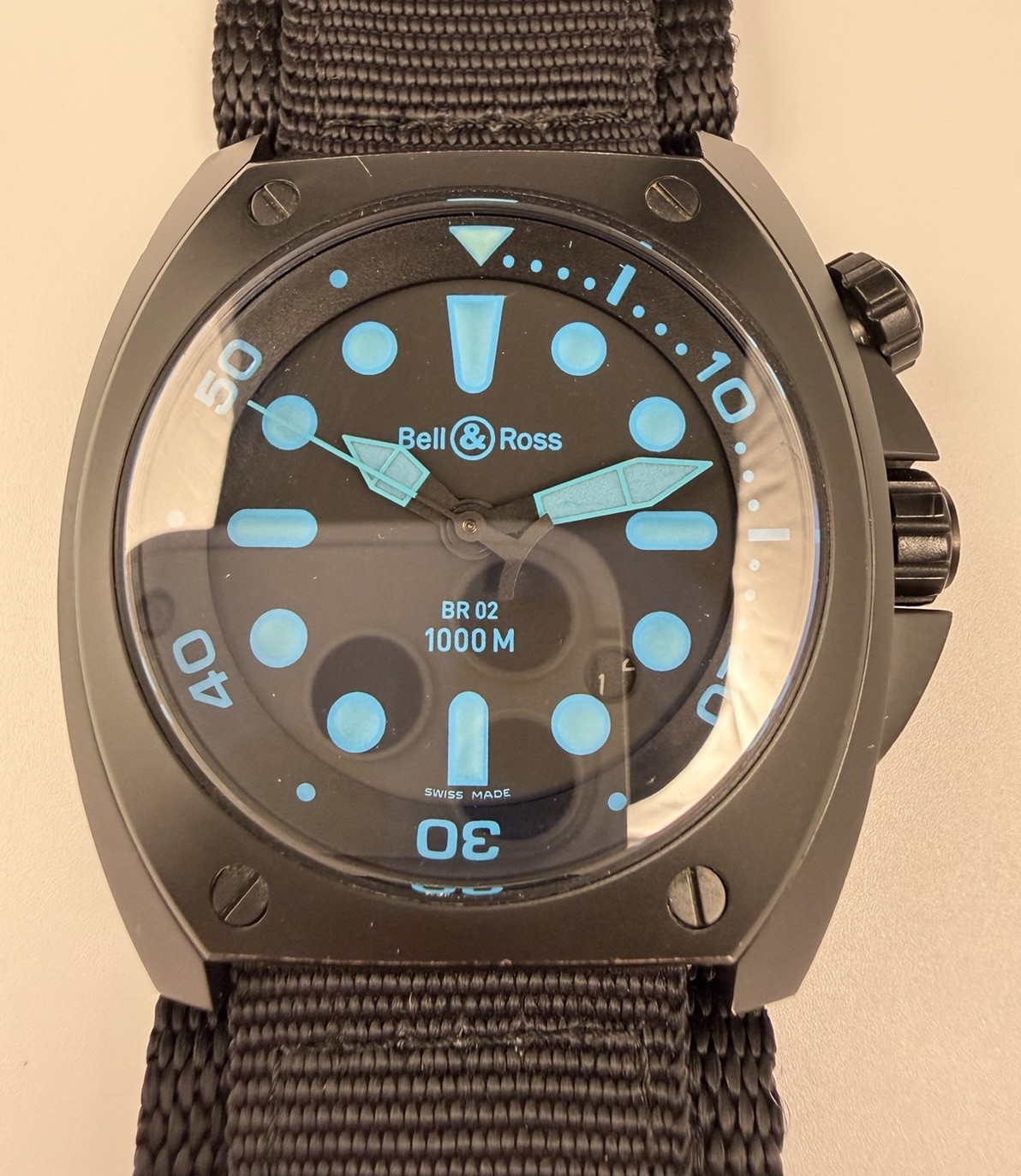 Bell & Ross Instruments BR02-92 BR02 Marine Diver 1000m Men's Automatic Watch