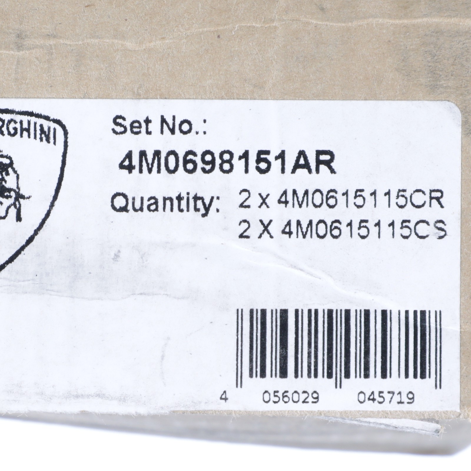 Lamborghini Urus Front Brake pad sets Set P/N 4M0698151AR