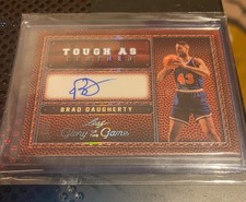 Brad Daugherty “Tough As Leather” auto /3 Leaf Glory of the Game