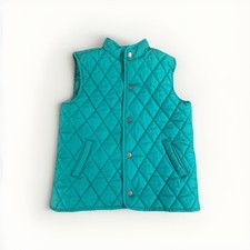 Janie and Jack highland green quilted vest size 5-6 pockets