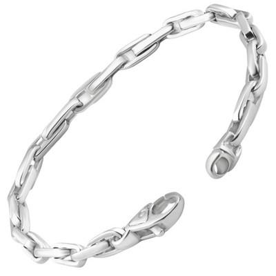Herren Rundes Gliederarmband 14 Karat Gold (20 Gramm) oder Platin (32 Gramm) 5 mm 8,5 Zoll