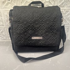 Petunia Pickle Bottom Black Diaper Backpack Bag Quilted Floral Design