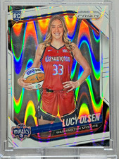2025 Panini Prizm WNBA Lucy Olsen #145 RC Variation White Seismic Prizm