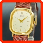 Vintage 1981 [N-MINT] SEIKO CHARIOT 6430-5120 Octagon Gold Men Watch