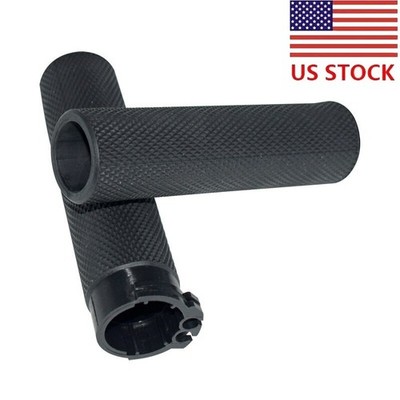 Easy Install Carbon Look Grips For Harley Davidson 25mm Bars Touring Sportster