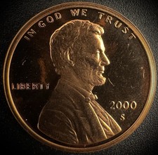 2000-S Lincoln Memorial Cent PROOF Coin Penny