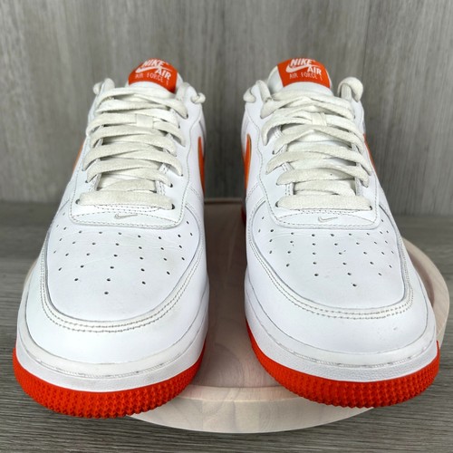 Nike Air Force 1 '07 White Team Orange Mens 11 DC2911-101 Shoes Sneakers Clean - Picture 6 of 10