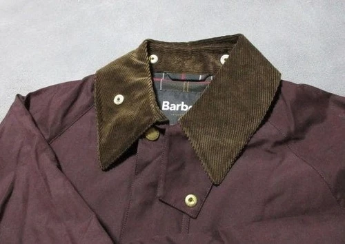 Barbour × FREAK'S STORE BEDALE Wine Red Sample Corduroy Collar Jacket 42 F/S image 4