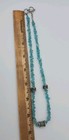 Vintage SI 925 India Light Blue Stone and Silver NECKLACE Rock Type Estate Sale — photo 5