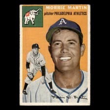 Morrie Martin #168 1954 Topps Philadelphia Athletics Baseball Card MLB EX