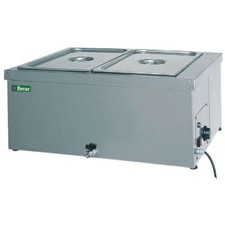Bagnomaria tavola calda riscaldata acciaio inox cucina 2 GN 1/1 RS0156