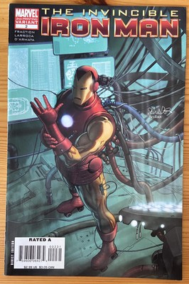   The Invincible IRON MAN Vol.1 #2C (Marvel Comics 2008) 2nd printing Variant