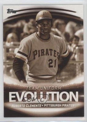 2019 Topps Evolution Of: Team Logos/Uniforms Roberto Clemente Starling Marte sh7