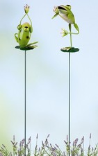 Froschkönig Garten-Deko-Stecker Aus Metall – Rustikaler Hingucker Für Beet & Blumentopf