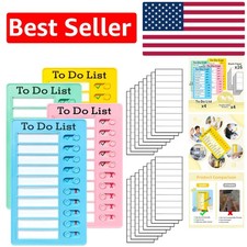 Kids-Friendly 4-Piece Chore Chart Kit: Sliding Routine Schedule for Home  RV