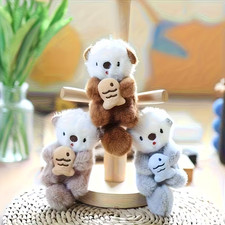 Plush Otter Toy- 9 per pack consisting of 3 different colors - 4 inch tall
