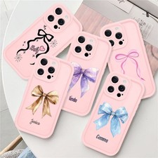 For iPhone 17 15 16e Samsung S25 Ultra S24 Cover Custom Bowknot Theme Phone Case