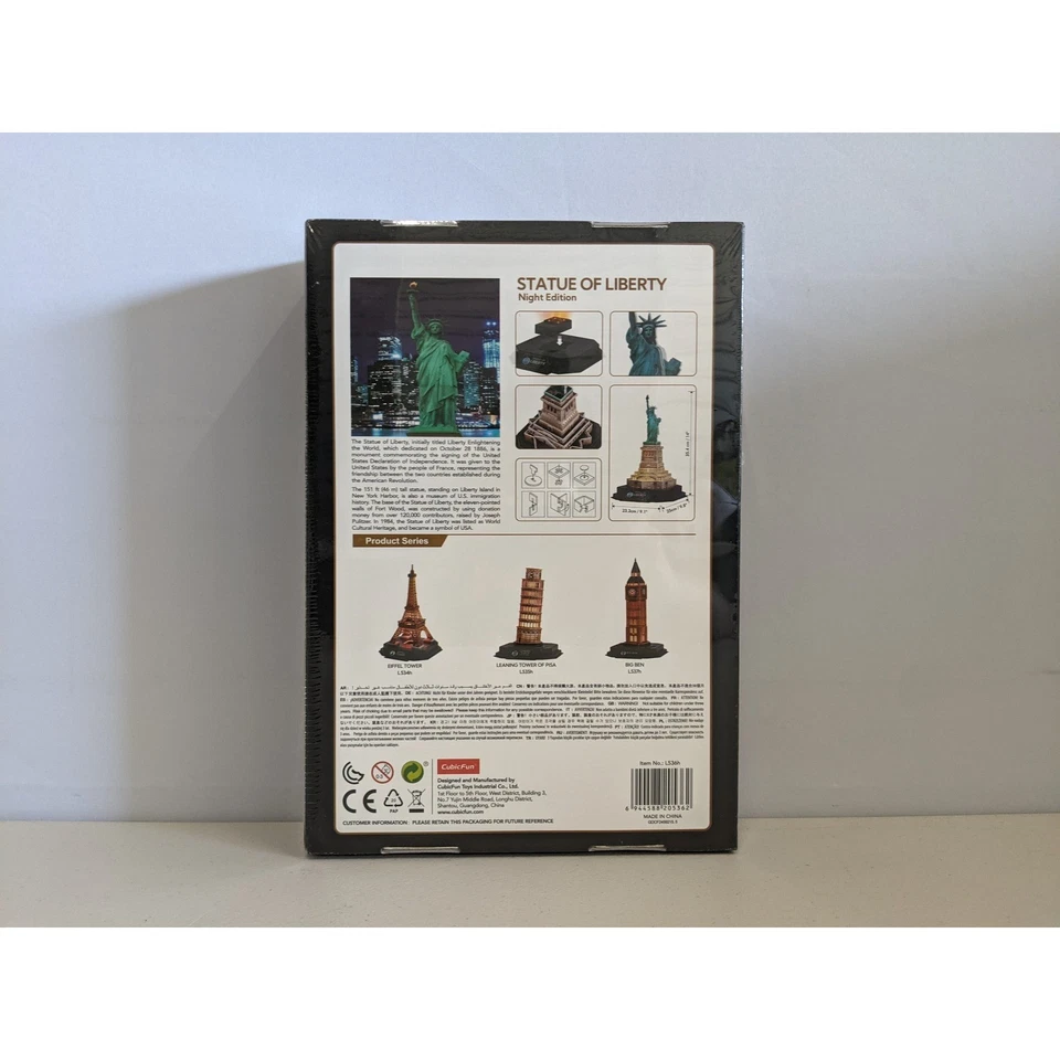 CubicFun New York Statue of Liberty Night Edition 3D Puzzle 79 Pieces - Image 2 of 2