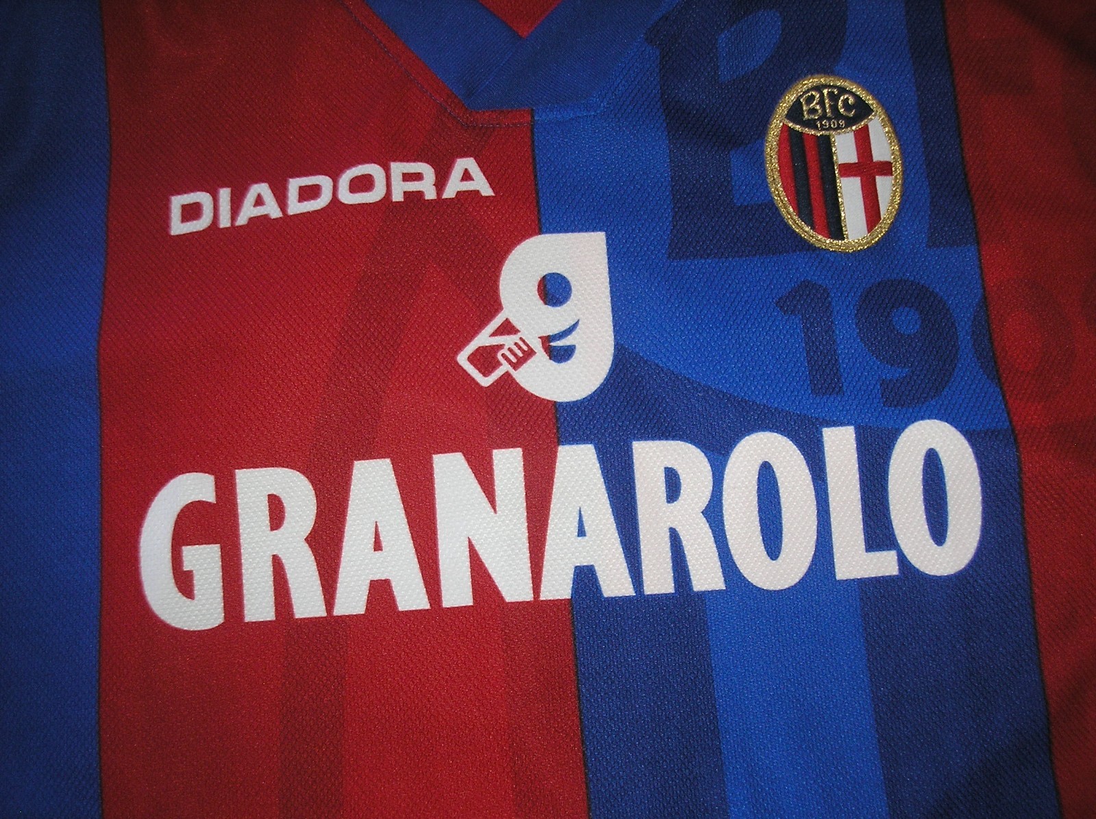 MAGLIA BOLOGNA 1997 1998 DIADORA - ROBERTO BAGGIO 10 - MATCH WORN BRESCIA INTER