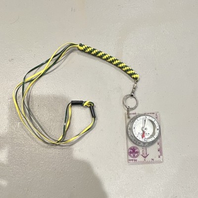 Vintage Official Boy Scout SILVA Compass for Hiking w/ Lanyard & Key Ring