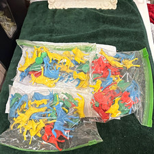 Lot of Plastic Farm Animal Miniature Figurines, Assorted, Bagged vintage