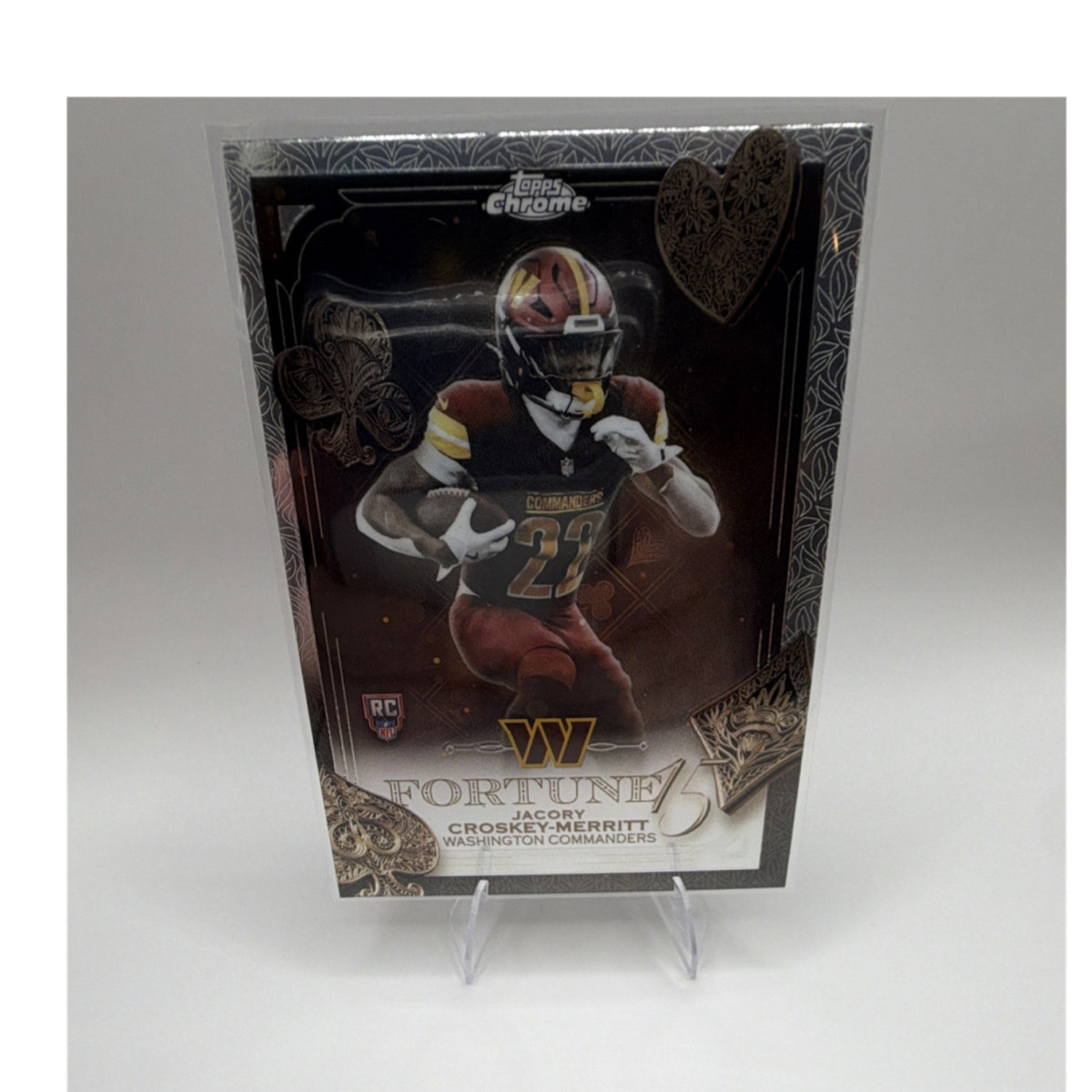 Topps Chrome 2025 Fortune 15 Jacory Croskey-Merritt Rookie