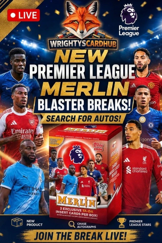 £1 STARTS! NEW 25-26 PREMIER LEAGUE MERLIN BLASTER BREAKS!