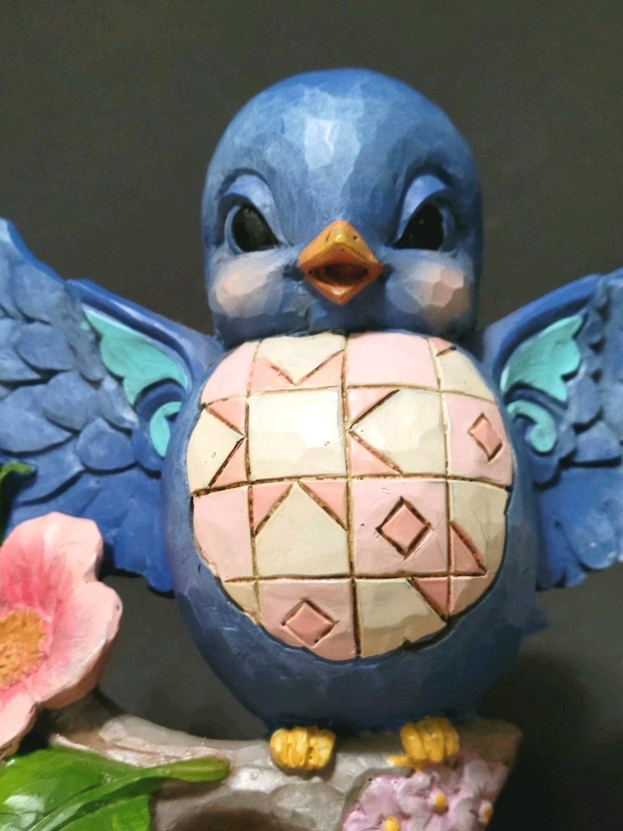 Jim Shore Heartwood Creek Sing a Happy Tune Blue bird Figurine