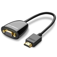 Câble adaptateur HDMI mâle vers VGA femelle FHD noir