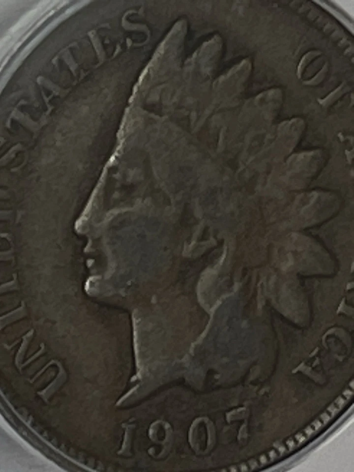 1907 Indian Head Cent Penny Certified Graded By ICG VG-10 Antique Coin - Image 3 of 4