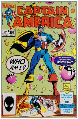 Captain America #307 1985 Marvel Comics NM- Comic Book 1st App madcap