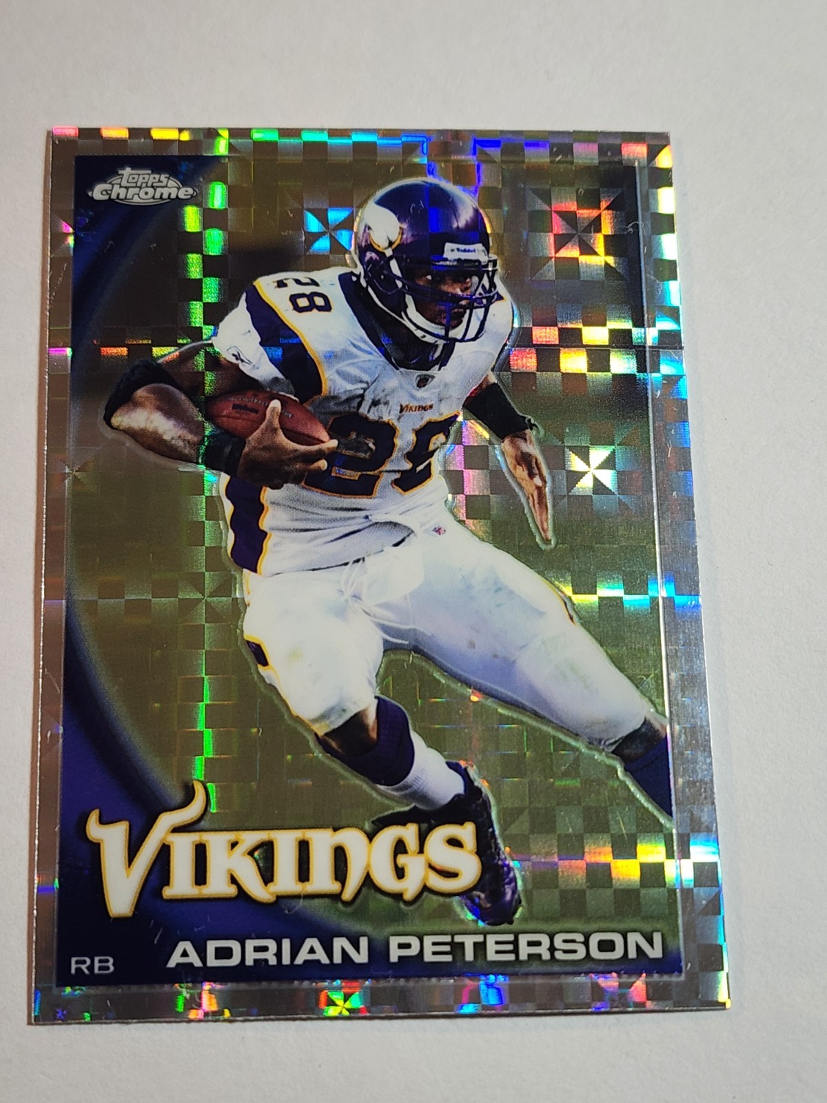 2010 Topps Chrome Adrian Peterson XFractor Refractor #C1 Vikings