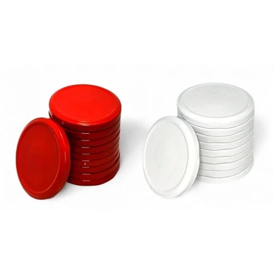 Twist-Off-Deckel Rot Weiß Ø66 mm Ø82 mm Schraubdeckel Einmachgläser - Bild 1 von 4