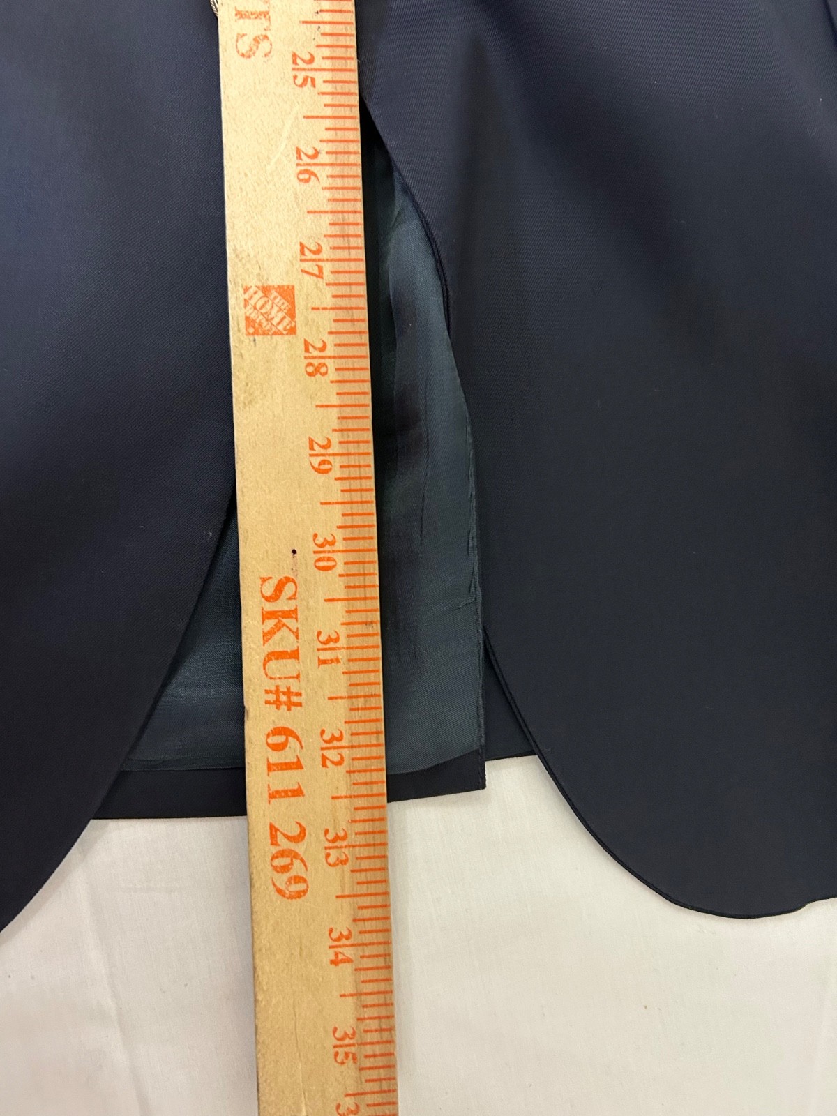 Corbin Recent Blue Navy Wool Solid Blazer Sz 44L - image 3