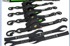 Retractable Ratchet Straps 4-Pack - 1 Inch X 10 Feet/S5