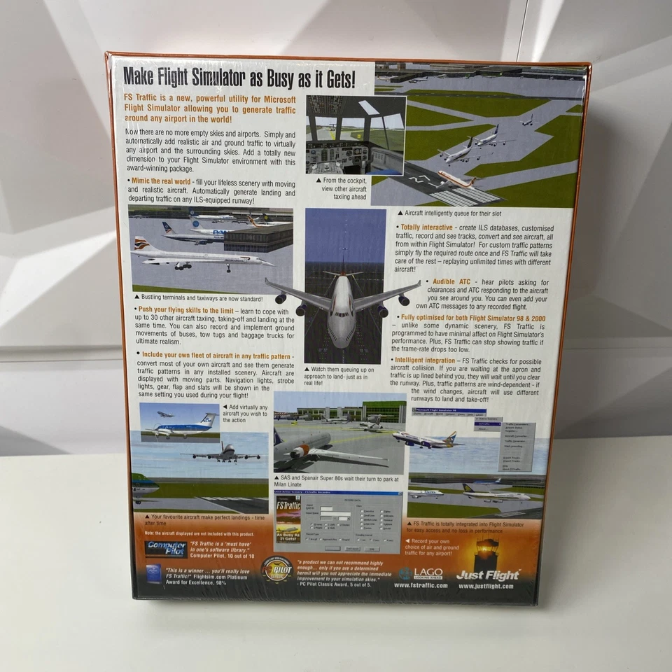 FS TRAFFIC FOR MICROSOFT FLIGHT SIMULATOR 98 & 2000 NEW AND SEALED BIG BOX GAME - Image 3 of 4